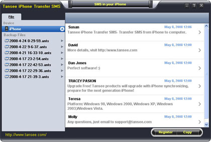 trasferire sms da iPhone su PC